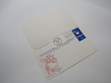 USPS Scott UY19 7c USA Map First Day of Issue G (Good) Postal Reply Card -- Used