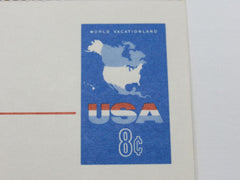 USPS Scott UY20 8c USA Map First Day of Issue F/G (Fair/Good) Postal Reply Card -- Used