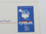 USPS Scott UY20 8c USA Map F/G (Fair/Good) Postal Reply Card -- Used