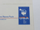 USPS Scott UY20 8c USA Map F/G (Fair/Good) Postal Reply Card -- Used