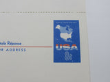 USPS Scott UY20 8c USA Map F/G (Fair/Good) Postal Reply Card -- Used