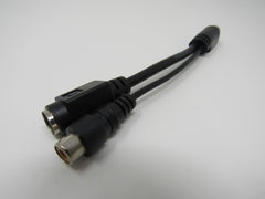 Standard Y Splitter RCA S Video 7 Pin DIN Adapter Cable 3 Inches Male Female -- New