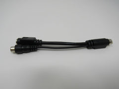 Standard Y Splitter RCA S Video 7 Pin DIN Adapter Cable 3 Inches Male Female -- New