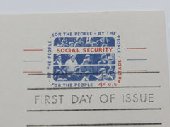 USPS Scott UX51 4c Social Security First Day of Issue G (Good) Postal Card -- Used