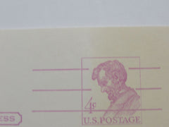 USPS Scott UX48 4c Carmine Rose On Buff Abraham Lincoln G (Good) Postal Card -- Used