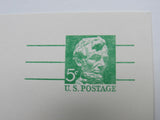 USPS Scott UX55 5c Mint On Buff Abraham Lincoln G (Good) Postal Card -- Used