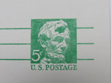 USPS Scott UX55 5c Mint On Buff Abraham Lincoln G (Good) Postal Card -- Used