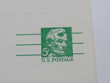 USPS Scott UY21 5c Mint Abraham Lincoln G (Good) Postal Reply Card -- Used