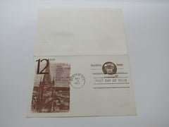 USPS Scott UY22 6c Paul Revere Postal Reply Card First Day of Issue -- Used