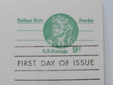 USPS Scott UX72 9c Nathan Hale Patriot Postal Card First Day of Issue -- New