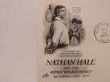 USPS Scott UX72 9c Nathan Hale Patriot Postal Card First Day of Issue -- New