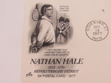 USPS Scott UY28 9c Nathan Hale Patriot Postal Reply Card First Day of Issue -- New