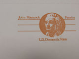USPS Scott UY29 US Domestic Rate John Hancock Patriot Postal Reply Card -- New