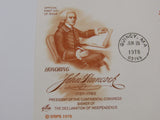 USPS Scott UY30 10c John Hancock Patriot Postal Reply Card First Day of Issue -- New