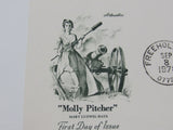 USPS Scott UX77 10c Molly Pitcher Monmouth Postal Card First Day of Issue -- New