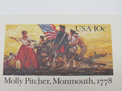 USPS Scott UX77 10c Molly Pitcher Monmouth VG/F (Very Good/Fine) Postal Card -- New