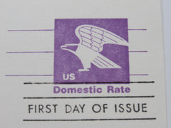 USPS Scott UX88 12c Eagle Domestic Rate Postal Card First Day of Issue -- New