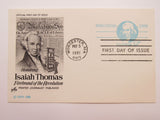 USPS Scott UX89 12c Isaiah Thomas Patriot Postal Card First Day of Issue -- New