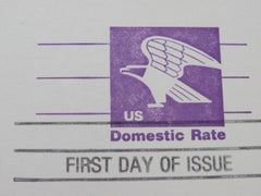 USPS Scott UY31 12c Eagle Domestic Rate Postal Reply Card First Day of Issue -- New