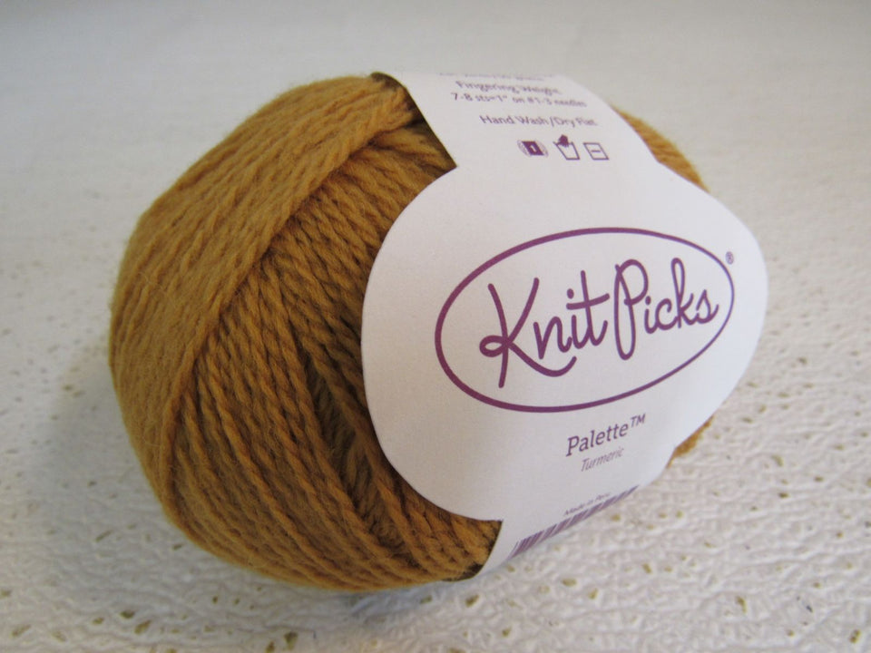 Knit Picks Palette Yarn Turmeric 1 Ball 231 Yards Peruvian Highland Wo