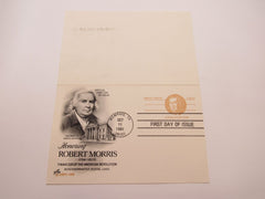 USPS Scott UY33 US Domestic Rate Robert Morris Patriot First Day of Issue -- New