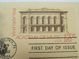 USPS Scott UX96 13c Philadelphia Academy of Music Postal Card First Day of Issue -- New