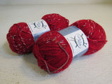 Hook & Needle Annies Kit Club Yarn Red Splatter 2 Balls 150 Yards Each Acrylic -- New