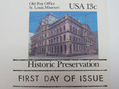 USPS Scott UX97 13c Old St Louis Post Office Postal Card First Day of Issue -- New