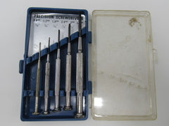 Professional Set of 5 Precision Screwdrivers With Case Philips Standard Vintage -- Used