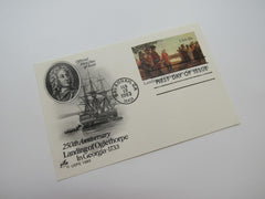 USPS Scott UX98 13c Landing of Oglethorpe Georgia Postal Card First Day of Issue -- New