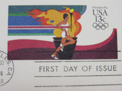 USPS Scott UX102 13c Olympic Torch Runner 1984 Postal Card First Day of Issue -- New