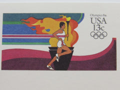 USPS Scott UX102 13c Olympic Torch Runner 1984 VG/F (Very Good/Fine) Postal Card -- New