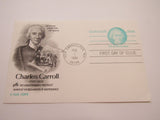 USPS Scott UX105 US Domestic Rate Charles Carroll Patriot First Day of Issue -- New