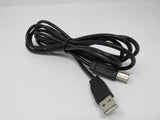 Standard USB A 2.0 Plug to USB B 2.0 Plug Adapter Cable 6 ft Male -- New