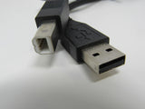 Standard USB A 2.0 Plug to USB B 2.0 Plug Adapter Cable 23 Inches Male -- New