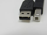 Standard USB A 2.0 Plug to USB B 2.0 Plug Adapter Cable 23 Inches Male -- New