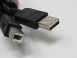 Standard USB A 2.0 Plug to USB B 2.0 Plug Adapter Cable 5 ft Male -- New