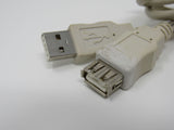 Standard USB A 2.0 Plug to USB A 2.0 Port Cable 5.5 ft Male Female -- Used