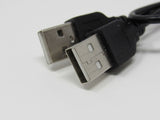 Standard USB A 2.0 Plug to USB A 2.0 Plug Cable 17 Inches Male -- Used