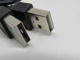 Standard USB A 2.0 Plug to USB A 2.0 Plug Cable 17 Inches Male -- Used