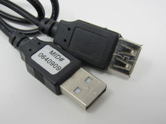 Standard USB A 2.0 Plug to USB A 2.0 Plug Cable 2 ft Male Female 640909 -- New