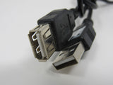 Standard USB A 2.0 Plug to USB A 2.0 Plug Cable 2 ft Male Female 640909 -- New