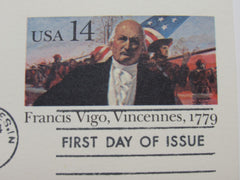 USPS Scott UX111 14c Francesco Vigo Postal Card First Day of Issue -- New