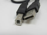 Standard USB A 2.0 Plug to USB B 2.0 Plug Adapter Cable 3.5 ft Male -- Used