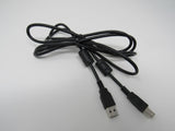 Standard USB A 2.0 Plug to USB B 2.0 Plug Adapter Cable 5.5 ft Male -- Used