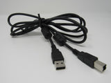 Standard USB A 2.0 Plug to USB B 2.0 Plug Adapter Cable 5.5 ft Male -- Used