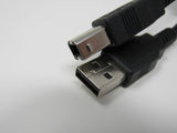 Standard USB A 2.0 Plug to USB B 2.0 Plug Adapter Cable 5.5 ft Male -- Used