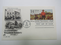 USPS Scott UX113 14c Wisconsin Territory 1836 First Day of Issue Postal Card -- New