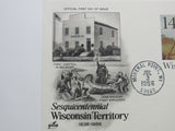 USPS Scott UX113 14c Wisconsin Territory 1836 First Day of Issue Postal Card -- New