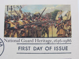 USPS Scott UX114 14c National Guard Heritage 1636-1986 First Day of Issue -- New